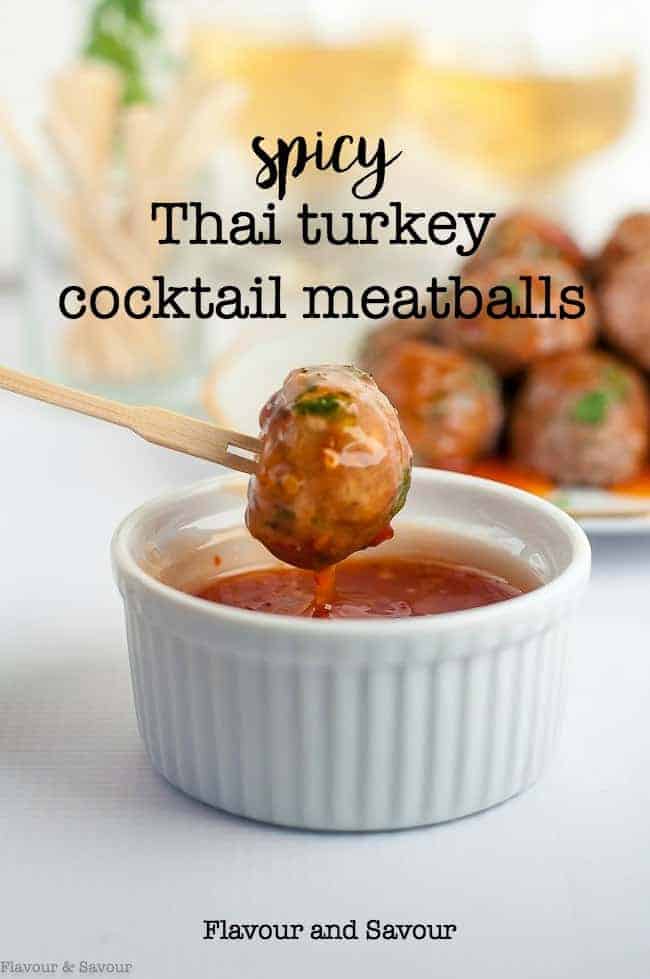 Spicy Thai Turkey Cocktail Meatballs