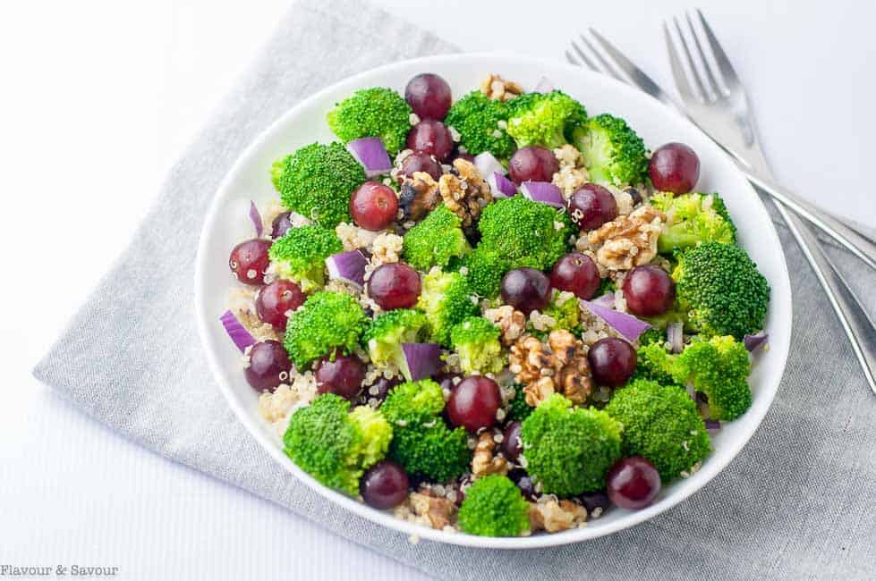 Broccoli Quinoa Salad with Sesame Miso Dressing Flavour and Savour