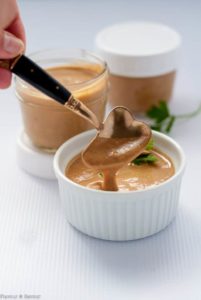 A spoonful of homemade peanut sauce. How to Make Peanut Sauce
