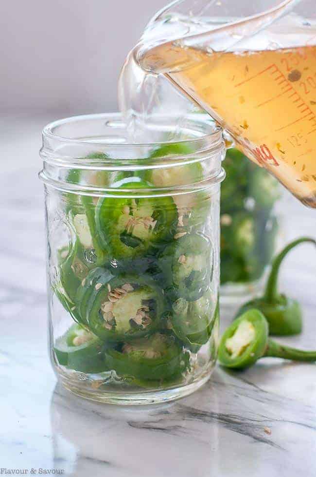 Quick Refrigerator Pickled Jalapeños Flavour and Savour