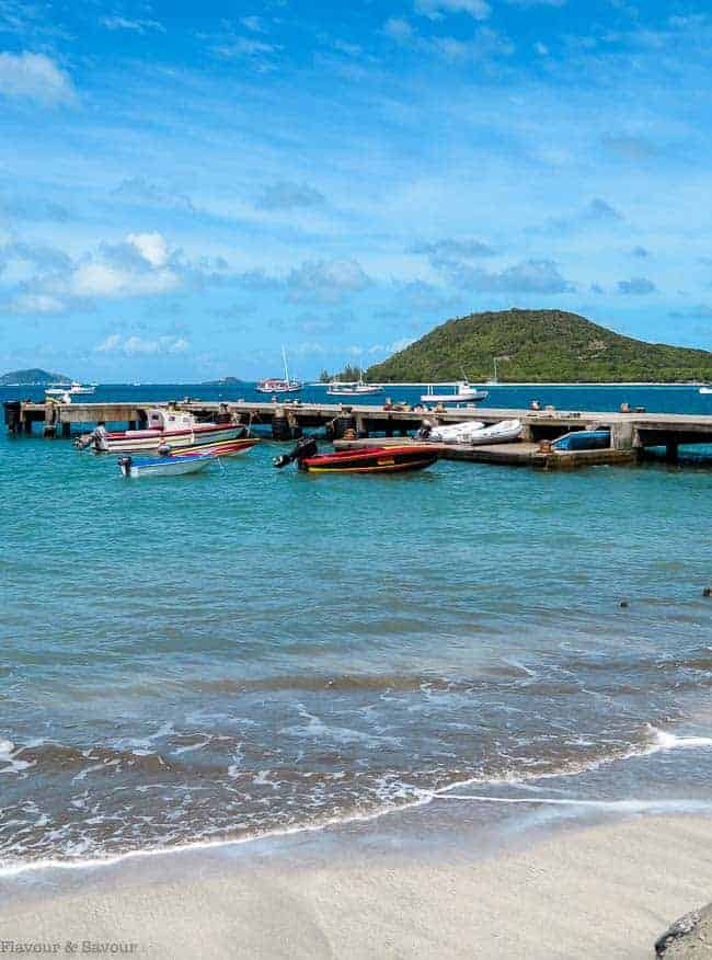 Boats on the beach on Petite Martinique, St. Vincent and the Grenadines