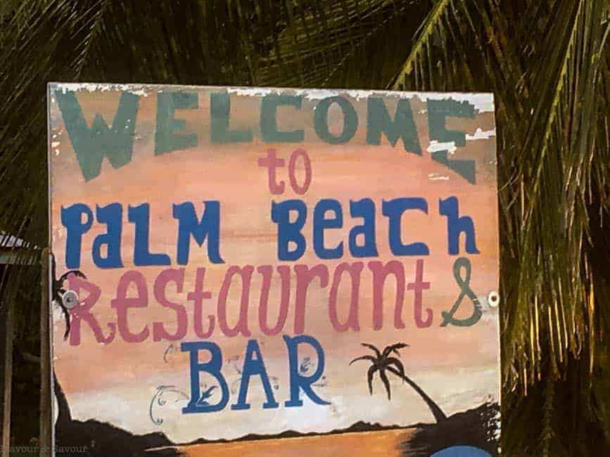 Welcome to Palm Beach Restaurant and Bar Petite Martinique St. Vincent and the Grenadines