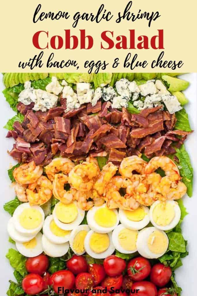 Lemon Garlic Shrimp Cobb Salad - Flavour and Savour