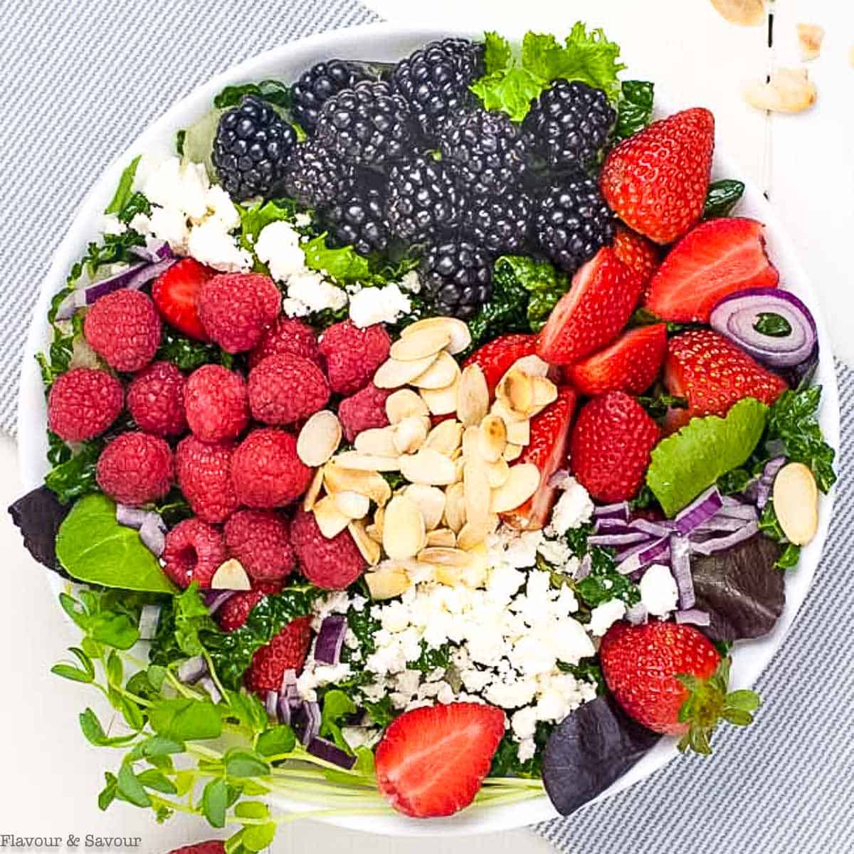 Mixed Green Salad with Berries Flavour and Savour