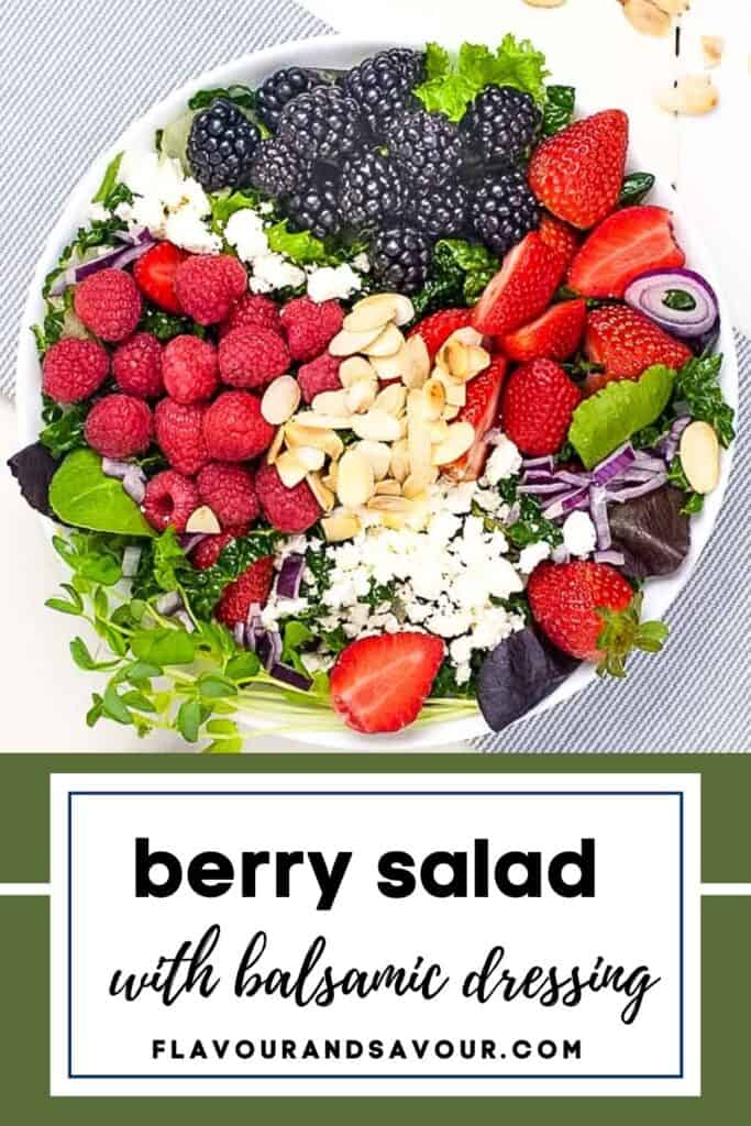 Mixed Green Salad with Berries and Strawberry Balsamic Dressing