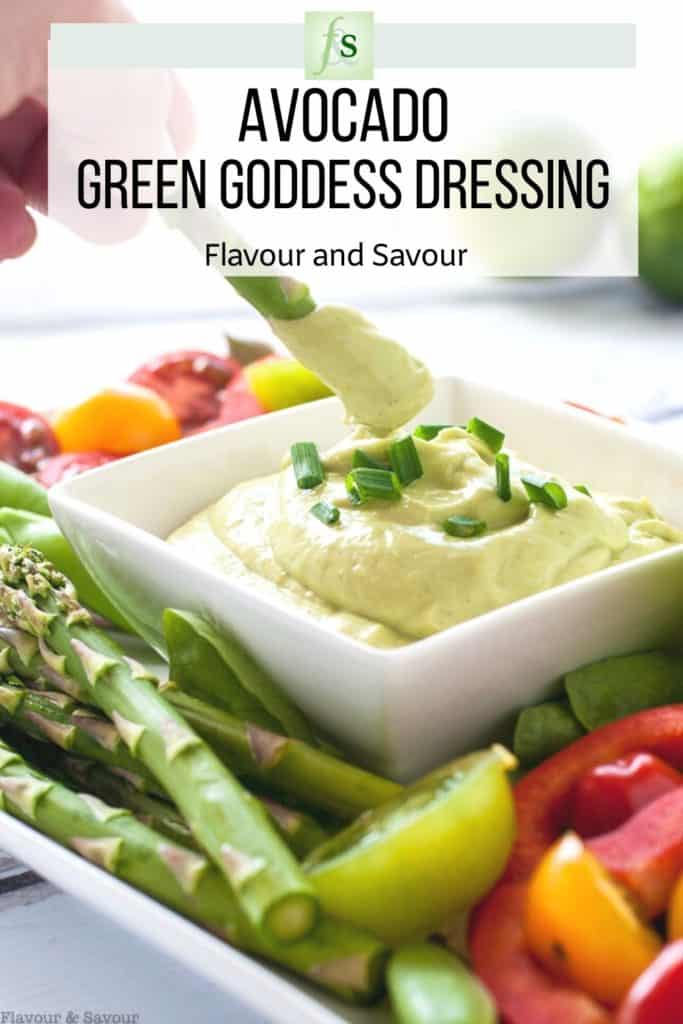 Image and text for Avocado Green Goddess Dressing