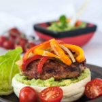 Paleo Chicken Fajita Burgers with Tomatillo Guacamole