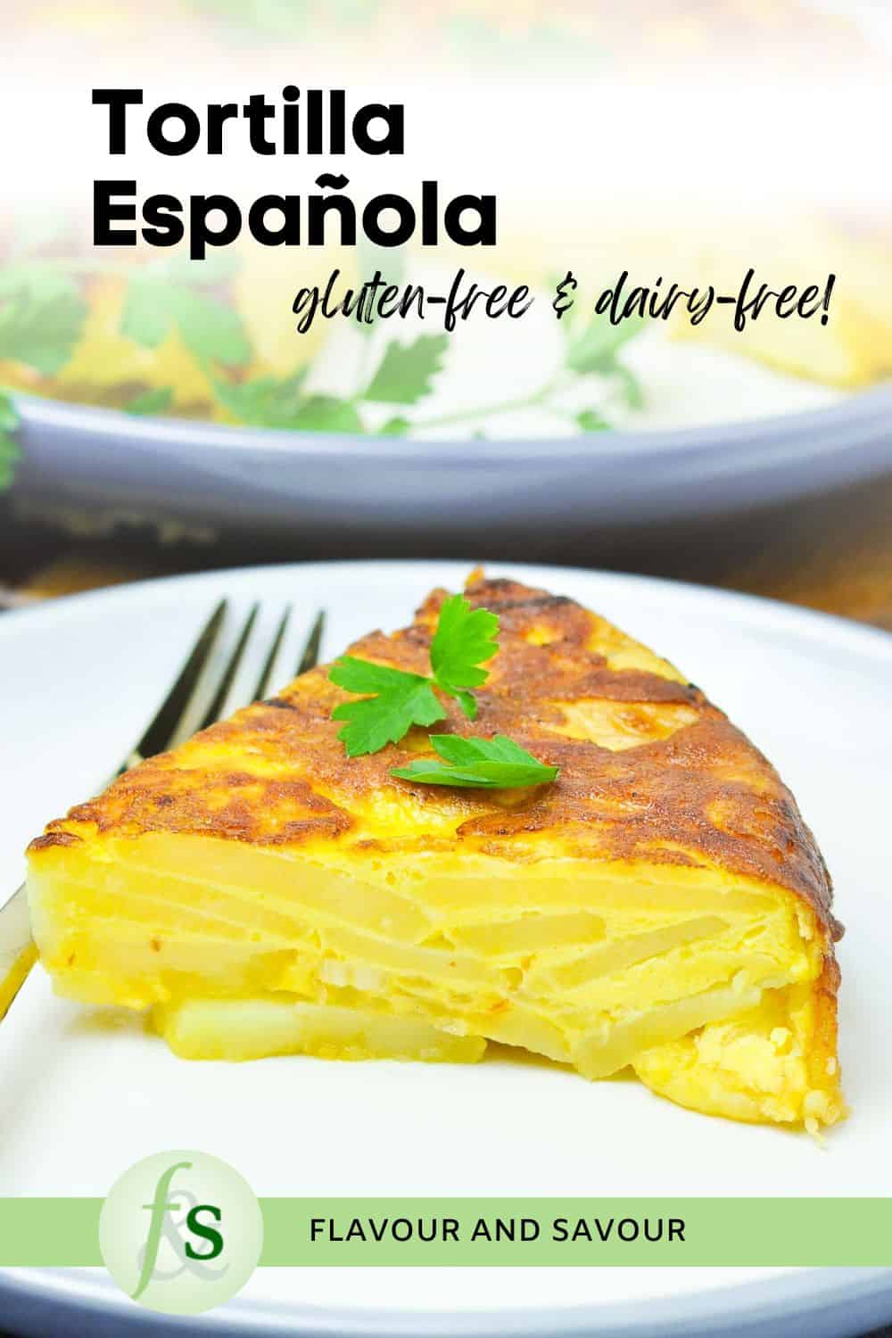 Image with text for tortilla española.