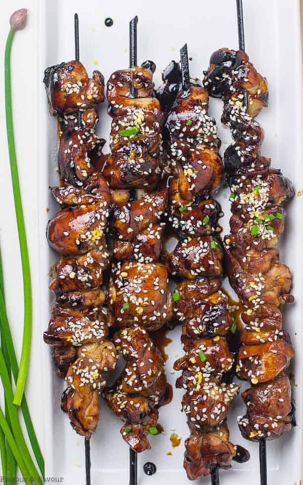 Easy Japanese Chicken Yakitori Skewers - Flavour and Savour