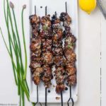 Easy Japanese Chicken Yakitori Skewers.