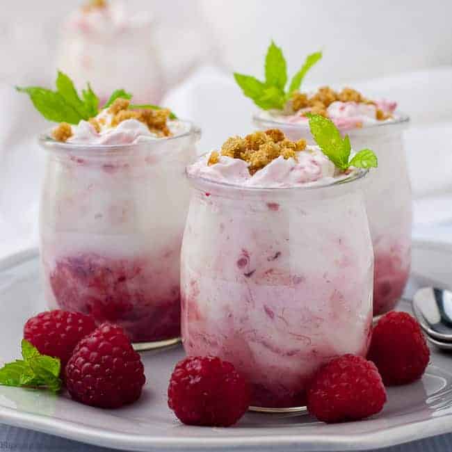 Easy Raspberry Rhubarb Fool Recipe - Flavour and Savour