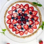 Gluten Free Fruit Pizza Red White and Blue