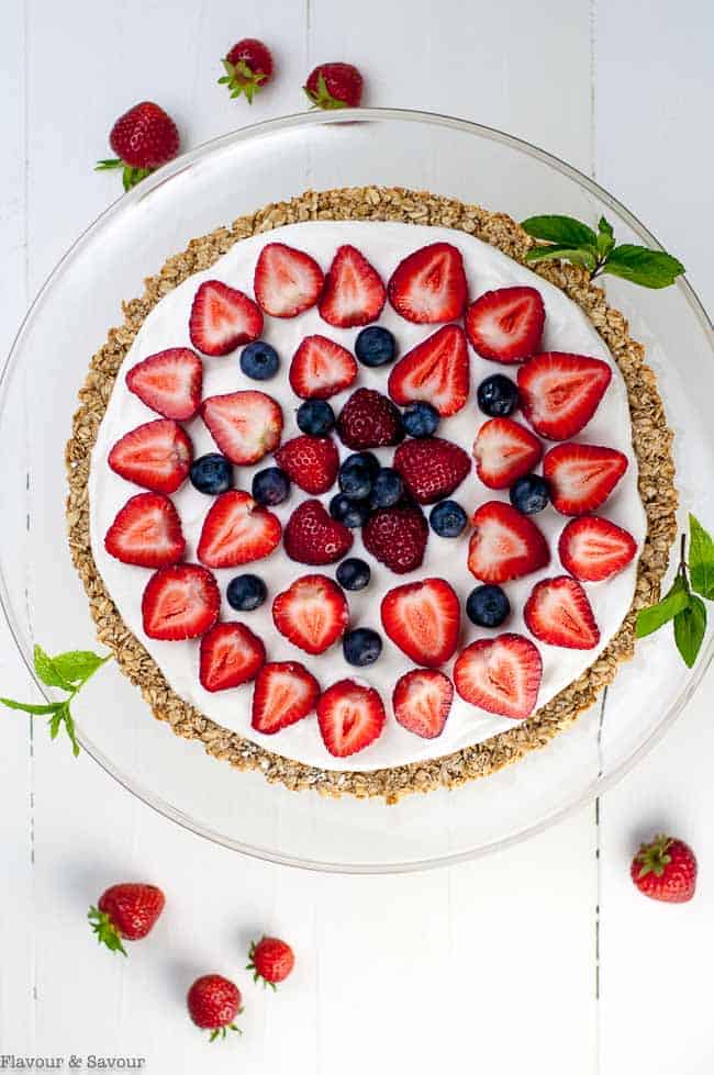 Gluten Free Fruit Pizza Red White and Blue