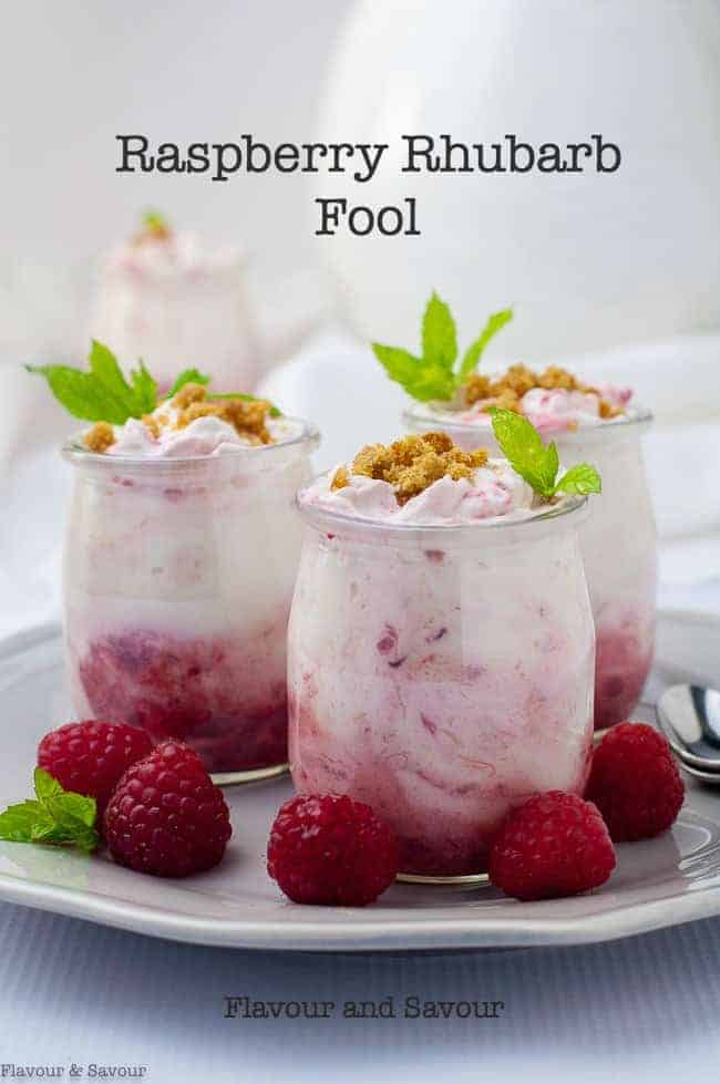 Easy Raspberry Rhubarb Fool Recipe - Flavour and Savour