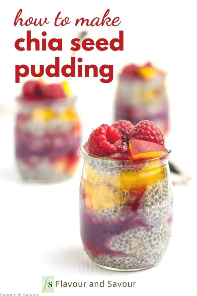 How to make chia seed pudding with text overlay