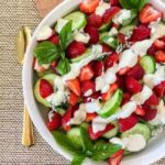 Strawberry Cucumber Salad with Creamy Lemon Dressing