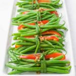 Vegetarian Green Bean Bundles with Garlic butter