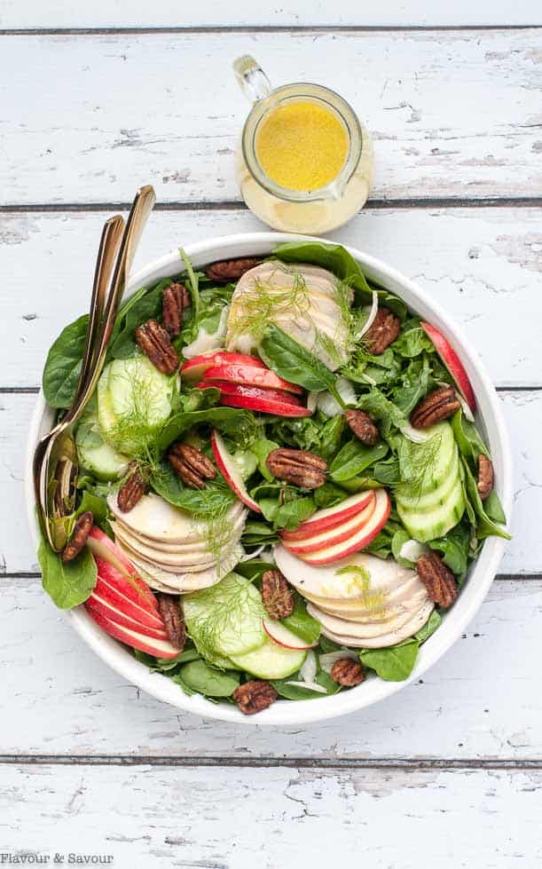 Fennel Apple Chicken Salad overhead view