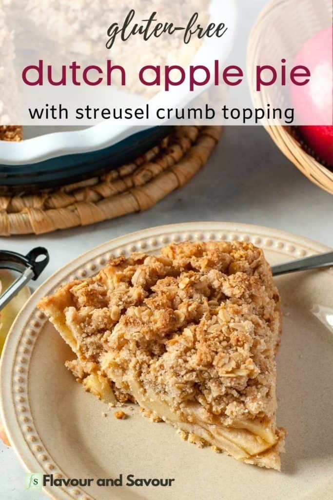Image and text for gluten-free Dutch apple pie