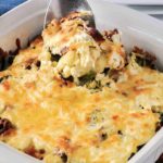 a Spoonful of Cheesy Bacon Broccoli Cauliflower Casserole