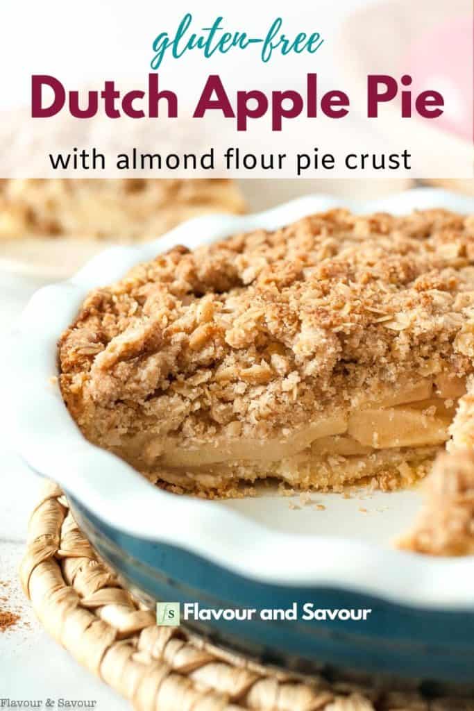 Image and text for Gluten-free Dutch Apple Pie with almond flour crust