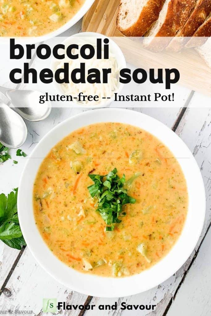 Text and image Broccoli Cheddar Soup
