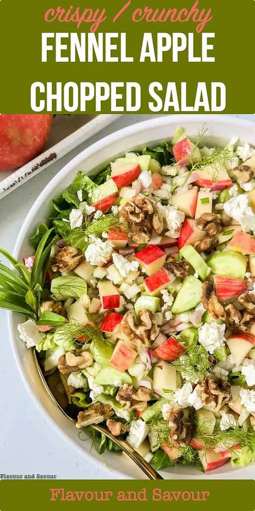 Fennel Apple Chopped Salad with Walnuts and Feta Cheese title
