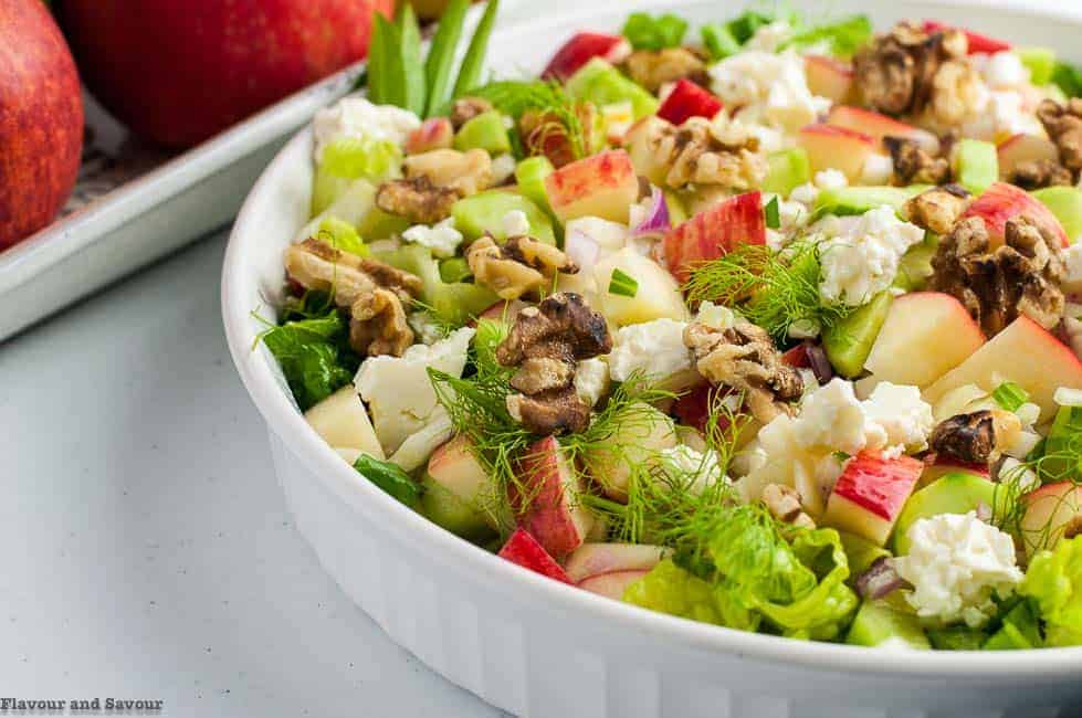 Fennel Apple Chopped Salad with Walnuts