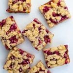 Pomegranate Apple Crumble Bars overhead view