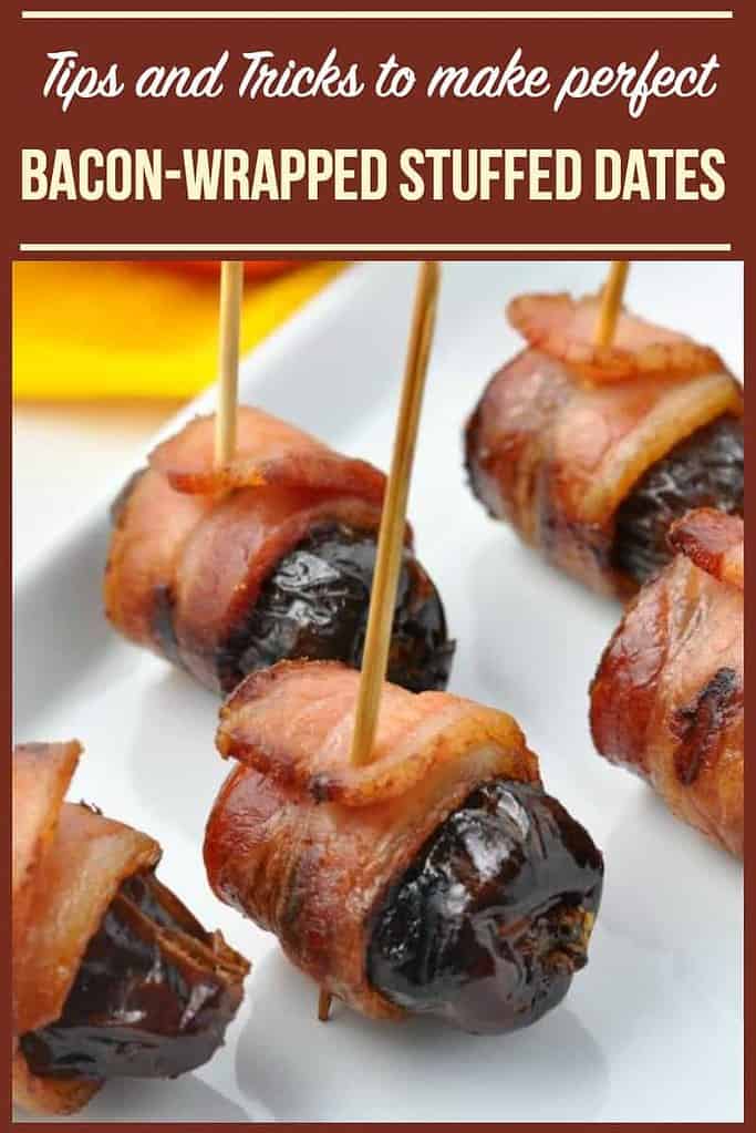 PInterest Pin for Bacon Wrapped Stuffed Dates