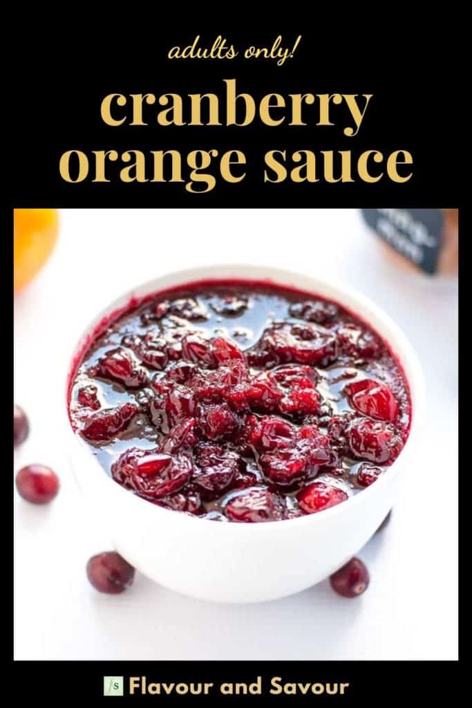 Image and text overlay for Cranberry Orange Sauce