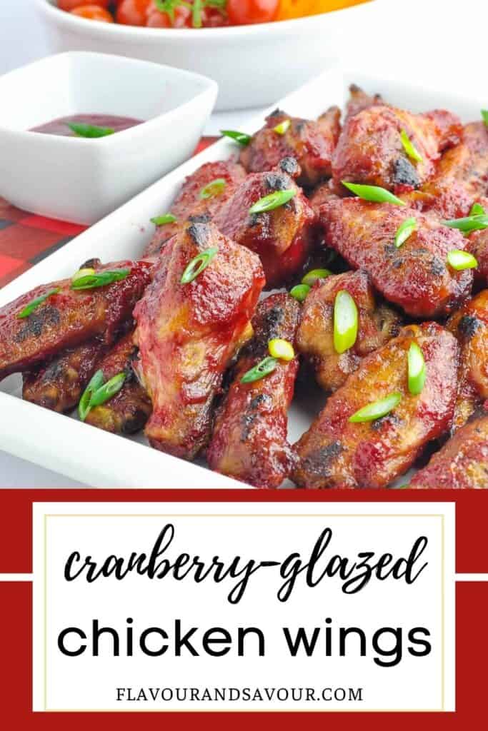Cranberry Glazed Chili Chicken Wings - Flavour and Savour