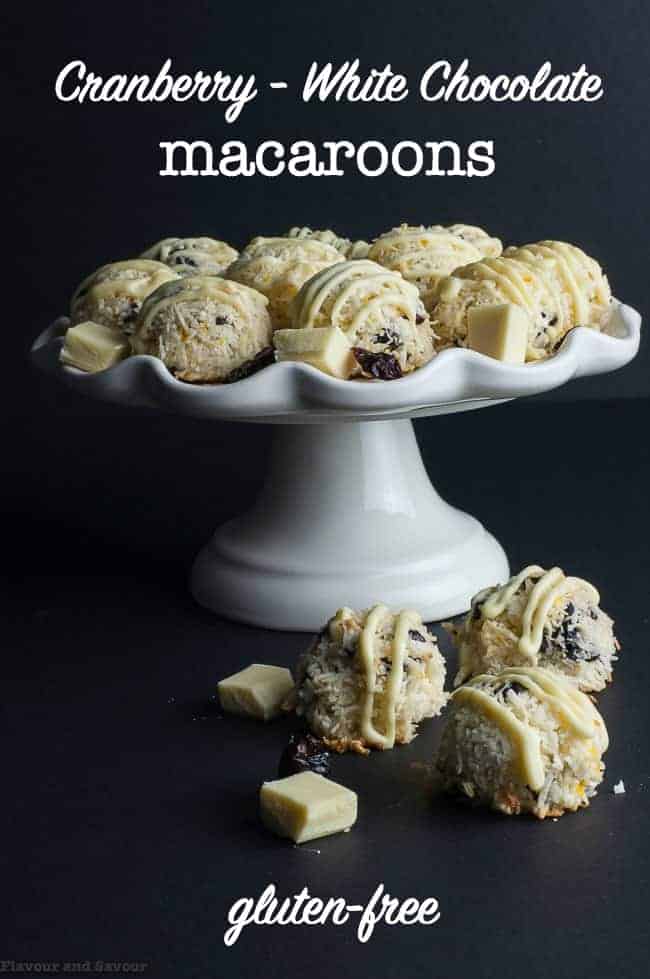 Cranberry Orange White Chocolate macaroons pin