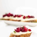 Cranberry Whipped Ricotta Crostini