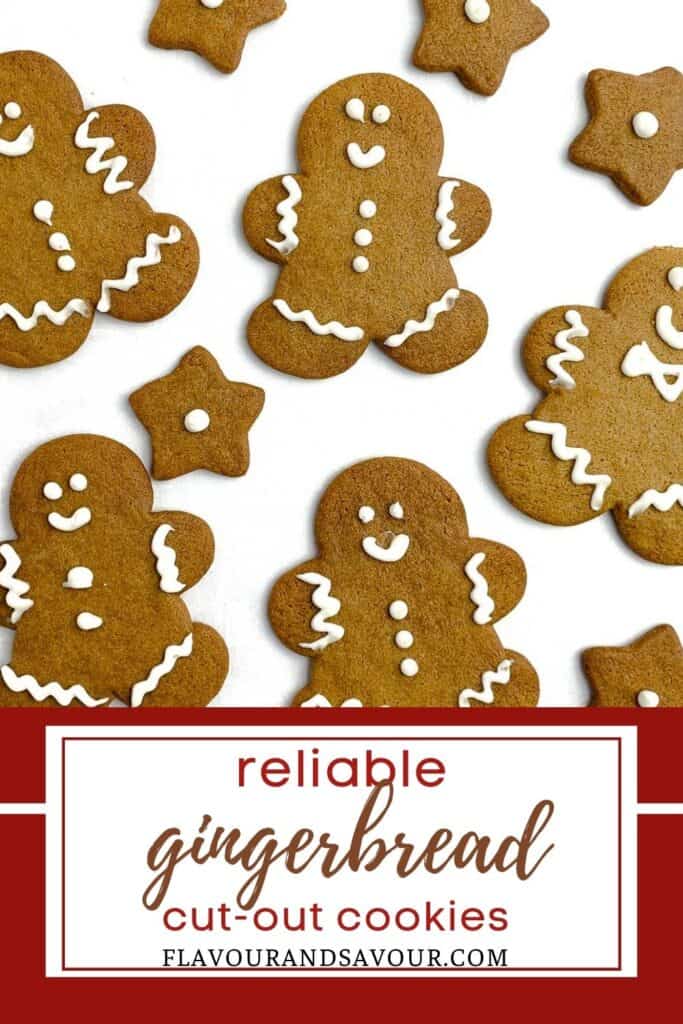 image with text overlay for gingerbread cut-out cookies
