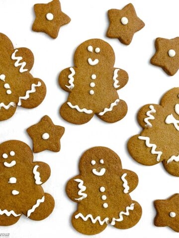 decorated gingerbread cut-out cookies