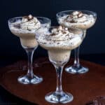 3 glasses of creamy ricotta coffee mousse