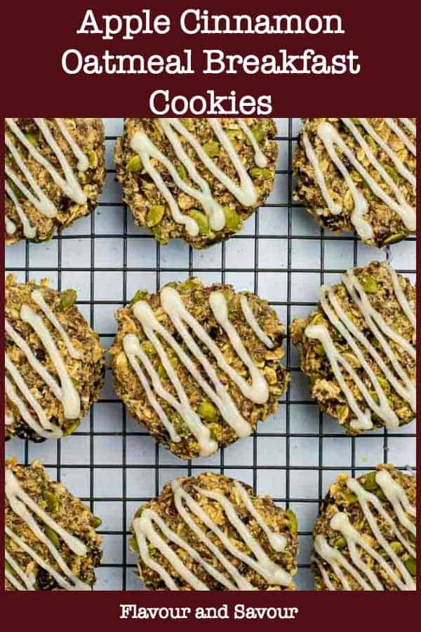 Apple Cinnamon Oatmeal Breakfast Cookies