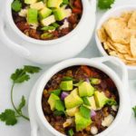 Instant Pot Vegan Chipotle Chili overhead view