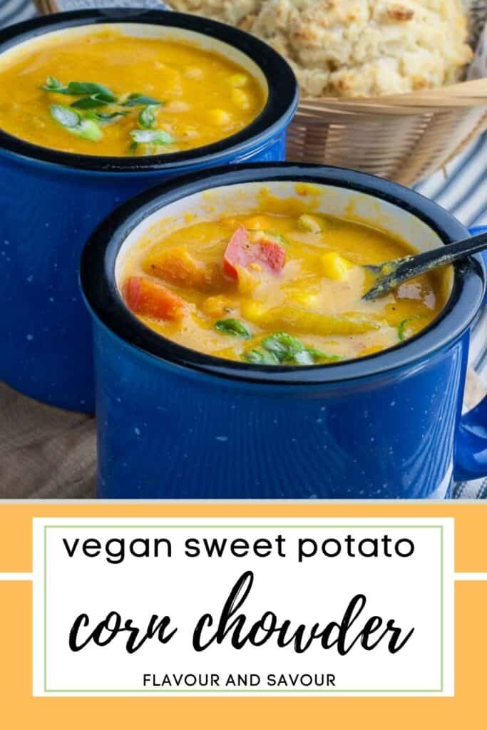 text and image for sweet potato corn chowder