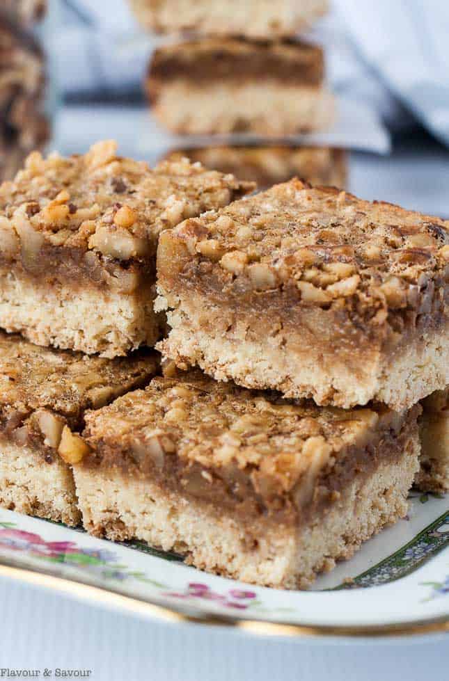 Gluten-Free Maple Walnut Squares close up view