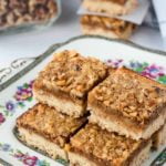 Gluten-Free Maple Walnut Squares on serving plate