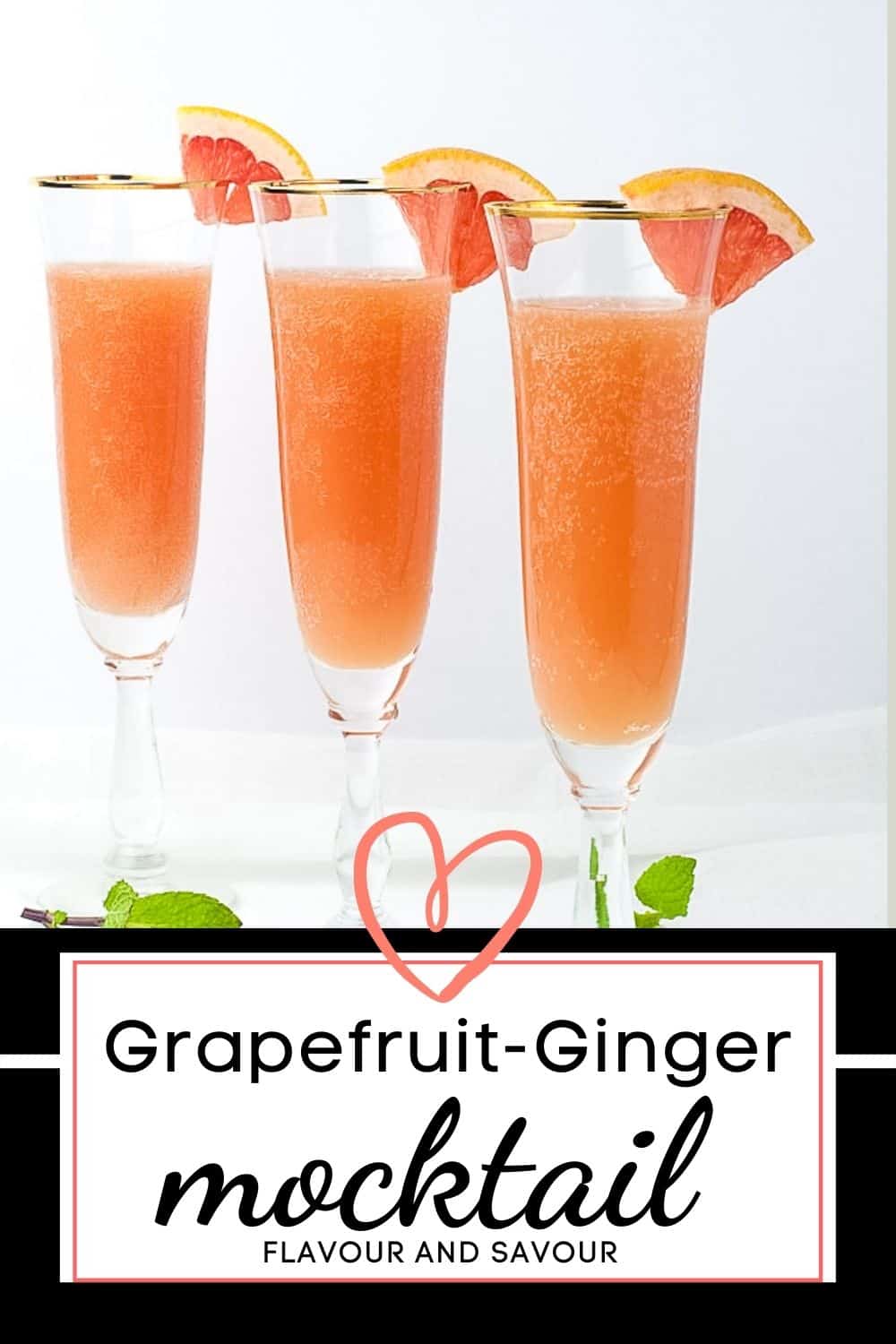 SugarFree Grapefruit Ginger Mocktail Flavour and Savour