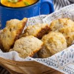 Herbed Gluten-Free Baking Powder Biscuits served with chowder