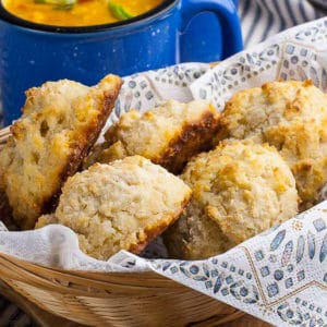 Baking Powder Biscuits in a basket