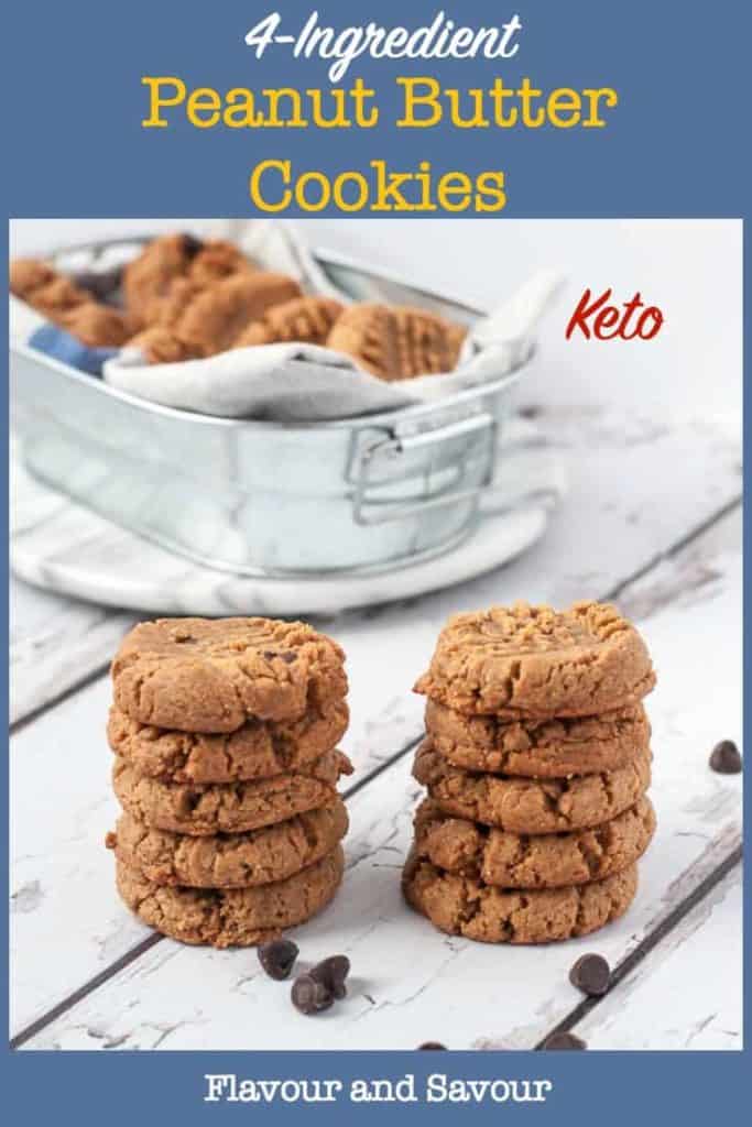 PInterest pin for Keto Peanut Butter Cookies