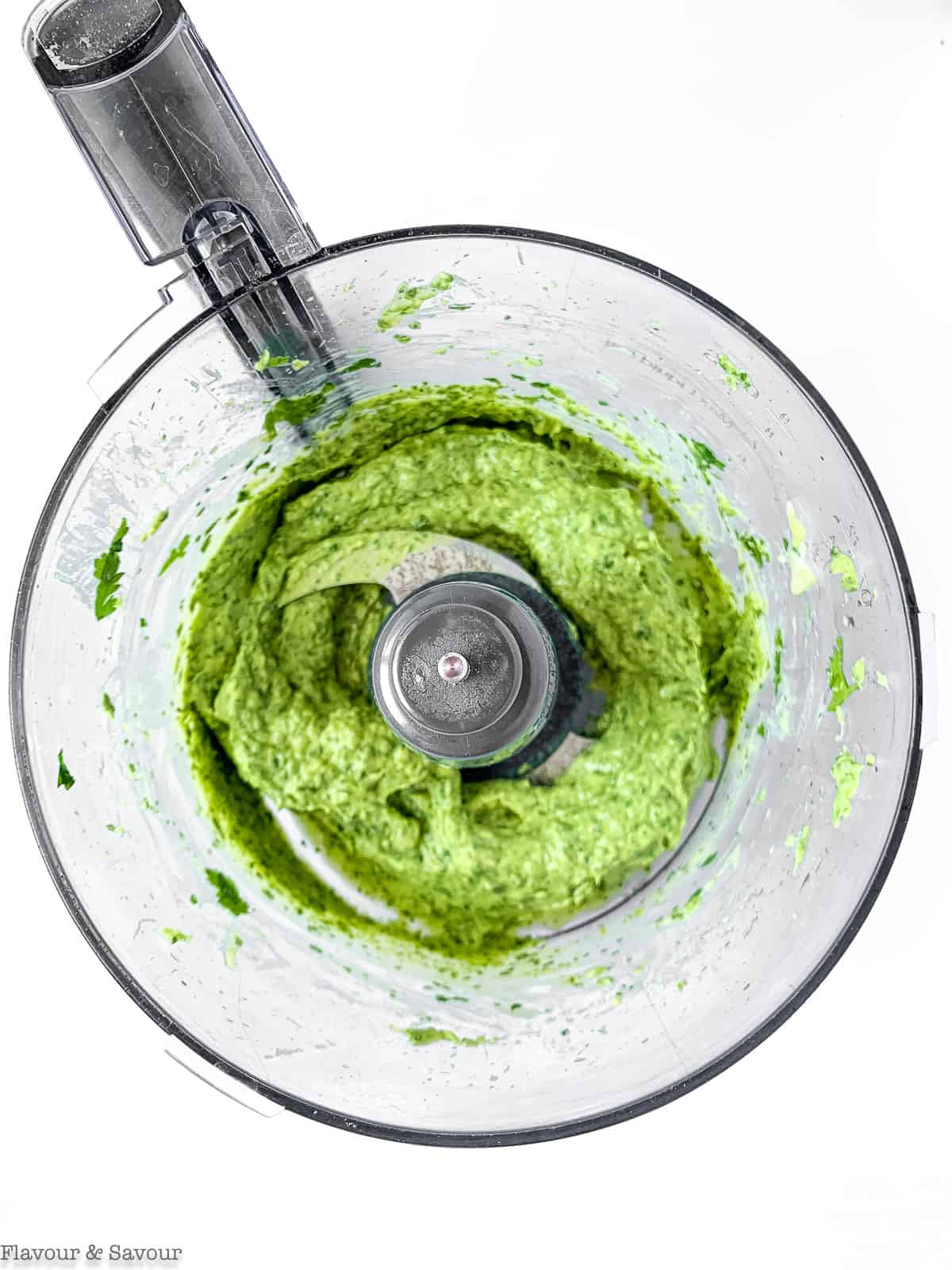 Blended ingredients for avocado cream.