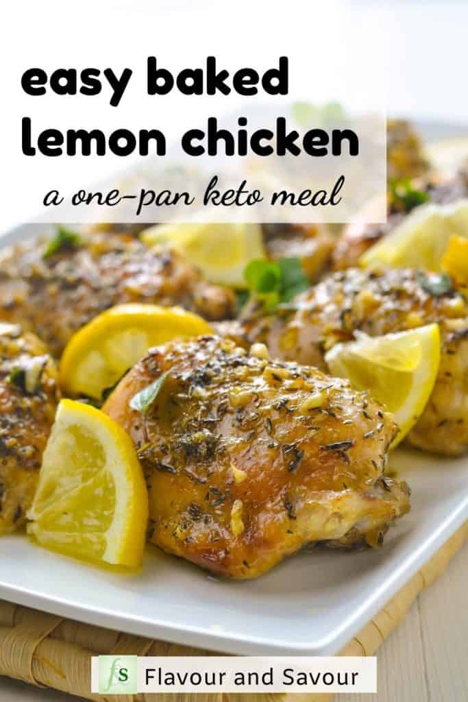Image and text for Easy Baked Lemon Chicken
