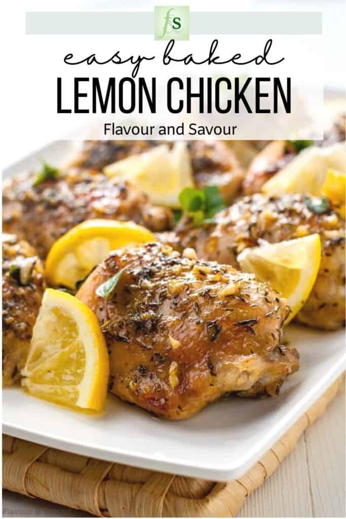 Image and text for Easy Baked Lemon Chicken