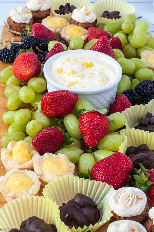 Fruit and Dip Dessert Board